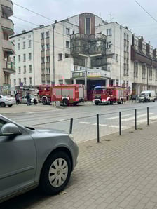 Akcja straży pożarnej na ul. Prądzyńskiego, 28.03.2026 r.