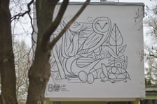 Nowy mural Oteckiego na budynku Katedry Epizootiologii z Kliniką Ptaków i Zwierząt Egzotycznych Uniwersytetu Przyrodniczego we Wrocławiu