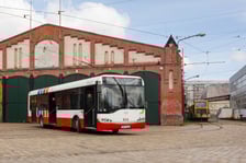 Solaris Urbino 12 #624 (dawniej 2011) na terenie zajezdni „Popowice”