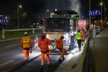 Nocne prace na Alei Karkonoskiej