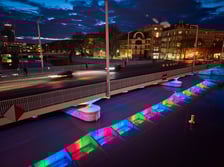 Podświetlony Most Uniwersytecki - 8.04.2026 r.