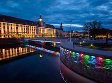 Podświetlony Most Uniwersytecki - 8.04.2026 r.