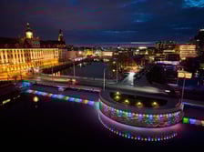 Podświetlony Most Uniwersytecki - 8.04.2026 r.