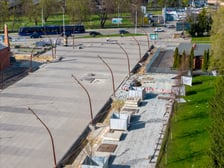 Budowa przy Centrum Historii Zajezdnia