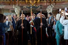 <p>Uroczystość przyznania Serhijowi Żadanowi tytułu doktora honoris causa Uniwersytetu Wrocławskiego</p>