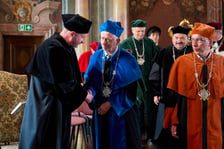 <p>Uroczystość przyznania Serhijowi Żadanowi tytułu doktora honoris causa Uniwersytetu Wrocławskiego</p>
