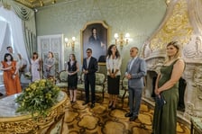 <p>Salon Włoski na Zamku Książ zn&oacute;w zachwyca</p>