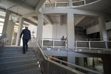 Duża Scena Teatru Polskiego w budynku przy ul. Zapolskiej w przebudowie, wrzesień 2026
