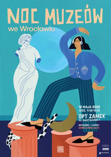 <p>Plakat Nocy Muze&oacute;w 2026 autorstwa Malwiny Hajduk-Kawalec</p>