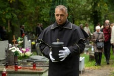 Pogrzeb redaktora Krzysztofa Kucharskiego na Cmentarzu Grabiszyńskim we Wrocławiu