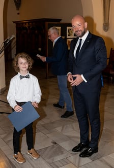 Uroczystość przyznania stypendiów artystycznych dla młodzieży, Sala Wielka Ratusza we Wrocławiu, 12.10.2022.