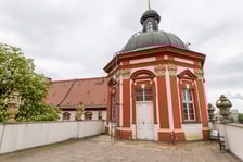 <p>Widok z tarasu Ossolineum na Wrocław, m.in. na Tamkę i Wyspę Daliową</p>