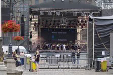 Scena i próby do spektaklu w Rynku