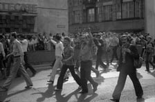 Manifestacje na ulicach Wrocławia w sierpniu 1982 roku