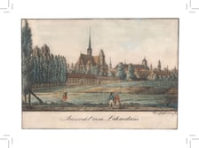 <p>Ostr&oacute;w Tumski. Poczt&oacute;wka z grafiką Maximiliana von Grossmanna, ok. 1825 r.</p>
