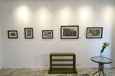 <p>Prace Modesty Gorol na wystawie w Oficynie Graficznej Tyszkiewicz</p>