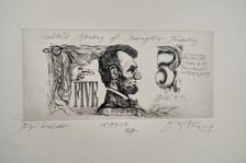 <p>Banknot pięciodolarowy-wersja wrocławskiego grafika Bartłomieja Podg&oacute;rniaka</p>
