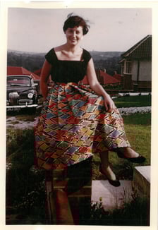 <p>Irena Huml_Londyn 1957_archiwum rodzinne</p>