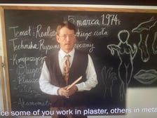 Jako polski nauczyciel w filmie "Rzeźbiarz"