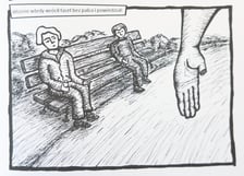 <p>Wybrane fragmenty z komiksu &bdquo;Facet bez palca już poszedł&rdquo;</p>