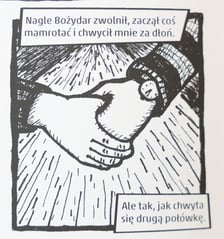 <p>Wybrane fragmenty z komiksu &bdquo;Facet bez palca już poszedł&rdquo;</p>