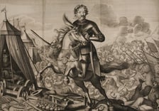 <p>Johann Tscherning według Johanna Jacoba Eybelwiesera &ndash; Portret konny kr&oacute;la Jana III Sobieskiego na tle bitwy pod Wiedniem</p>