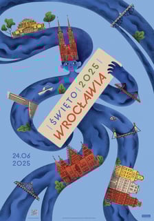<p>Plakat Święta Wrocławia 2025 autorstwa Weroniki Konopki</p>