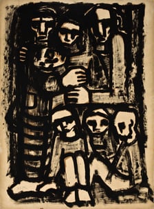 <p class="MsoNormal" style="margin-bottom: 0cm; line-height: normal;">Waldemar Cwenarski, &bdquo;Etiuda&rdquo;, 1952, olej, karton, Muzeum Narodowe we Wrocławiu</p>