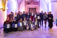 <p>Uroczystość przyznania stypendi&oacute;w dla młodzieży wrocławskiej, uzdolnionej artystycznie</p>