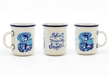 <p>Kubki z Ceramiki Artystycznej z naniesionym projektem Tomasza Brody&nbsp;</p>