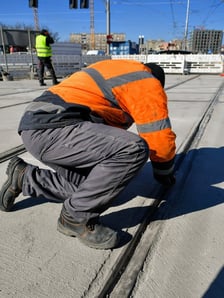 prace torowe na placu Jana Pawła II