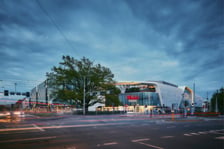 Wizualizacja budynku centrum handlowego Wroclavia z nowym logo międzynarodowej marki Westfield