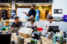 Członkowie wrocławskiego zespołu podczas hackathon Baltic Dual Use.