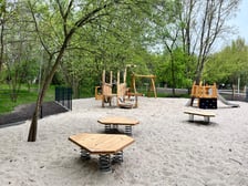 Powstający park przy ul. Idzikowskiego we Wrocławiu