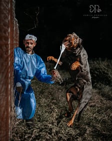 Diabelnie urocze zwierzęta ze schroniska polecają się do adopcji - niezwykła sesja na Halloween