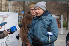 Wrocław zazielenia plac przy pomniku Bolesława Chrobrego - konferencja prasowa 17.03.2025