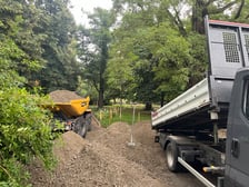 <p>Skwer między ulicami ul. Długosza a al. Kromera na osiedlu Karłowice-R&oacute;żanka&nbsp; -&nbsp; prace w lipcu 2025</p>