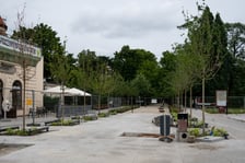 Prace na placu przy pomniku Chrobrego we Wrocławiu, 28 lipca 2025