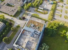 Dach na budynku Uniwersyteckiego Szpitala Klinicznego przy ul. Borowskiej