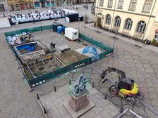 Prace przy zazielenieniu Rynku, 11.02.2026.