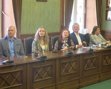 Delegacja z Kazachstanu z wizytą w Sali Sesyjnej Rady Miejskiej Wrocławia