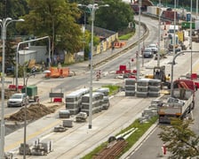 Budowa trasy tramwajowej przez Popowice, wrzesień 2022