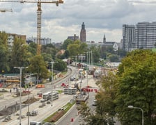 Budowa trasy tramwajowej przez Popowice, wrzesień 2022