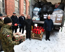 Na zdjęciu uczestnicy akcji pomocy dla Ukrainy