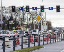 Na zdjęciu widać budowę linii autobusowo-tramwajowej na Nowy Dwór