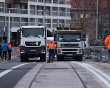 Próba obciążenia na mostach Pomorskich - 10 stycznia 2023