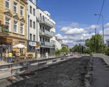 Przebudowa ulicy Dolnobrzeskiej na osiedlu Leśnica, sierpień 2023