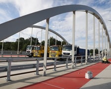 Mosty Chrobrego w dniu próby obciążeniowej (8 sierpnia 2023 r.)