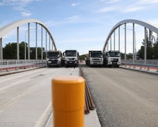 Mosty Chrobrego w dniu próby obciążeniowej (8 sierpnia 2023 r.)