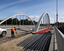 Mosty Chrobrego w dniu próby obciążeniowej, sierpień 2023